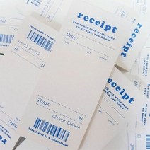 영수증 떡메모지, 단품, 선택:빨강