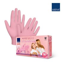 아베나 두꺼운 니트릴 라텍스 위생 장갑 DK450KF 100매, 단품, 사이즈:핑크색_L_1팩