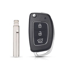 자동차키 KEYYOU- 교체 접이식 자동차 키 케이스 셸 포브 4 버튼 현대 미스트라 산타페 소나타 투싼 악센트, 09 HY20 blade