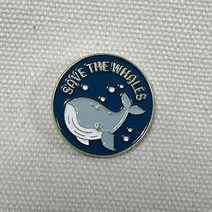 BC181 해양 자연 고래 환경 뱃지 브로치 SAVE THE WHALES