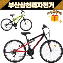 삼천리 2023 태풍DX 24인치 주니어 MTB자전거 21단 사은품증정, 라이트그린/블랙