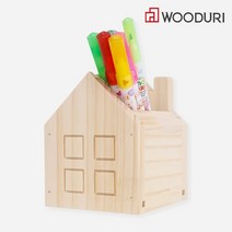우드리 DIY 목공체험 목공수업 만들기재료 - 하우스모양 연필꽂이