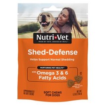 개를 위한 nutri-vet shed defence 소프트 츄 | 정상적인 털갈이와 건강한 털 지원 | 소프트 츄 60개
