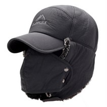 낚시용 남성 겨울 방한 마스크 털모자 귀도리캡 여행코디 귀달이모자 남자겨울패션