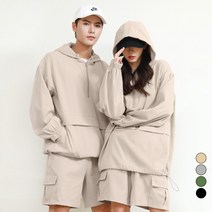 텐클로 빅사이즈 (상의 90~140) 남녀공용 바람막이 아노락 반바지 상하 세트