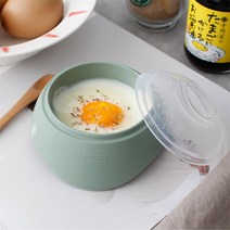 실리콘 전자레인지 에그 메이커 3color 반숙기 계란후라이 만들기 즉석조리용기, 그린