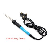 전기 납땜 인두 60W 온도 조절 재 작업 스테이션 핸들 열 연필 용접 수리 도구 전기인두, [02] UK PLUG