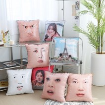 커플 기념일 생일 이벤트선물 굿즈 주문제작 포토쿠션 스팽글쿠션 솜포함, 3.사진한장, 레드