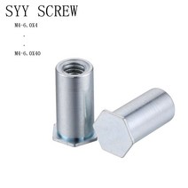 Hardware 5 40 개 M4 7.2mm 구멍 블라인드 리벳 스터드 PEM BSO 너트 스탠드 오프 탄소 강철 블아연 도금, 12 M4x15(10개)