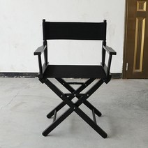 영화감독의자 배우의자 접이식의자 야외의자, 확대된 검은색 스탠드 검은색 시트 커버