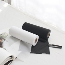 [롤판매] 20마) 20cm 실크심지테이프(2컬러) - 식서방향 잔주름방지 테이프심지 접착, 화이트