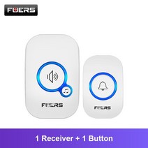 스마트도어벨 현관벨 무선초인종 fuers m557 초인종 방수 무선 차임 홈 초인종 지능형 32 노래 smart doorbell alarm with battery, 화이트 컬러 키트 5, 우리 플러그