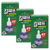 킬파프 리퀴드 리필 45일x3개 교체용 퇴치 모기 모기약 전자 모기향 살충제, 45일, 3개