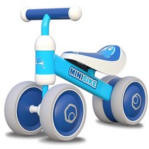 베이비 밸런스 바이크 10-24개월 유아 보행기 | 만 1세 남아 여아용 라이딩 장난감 | 페달 없는 유아용 4륜 어린이 자전거 | 최고의 첫 생일 선물 새해 휴일 옐로우, Dolphin