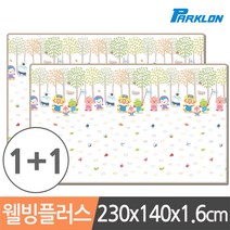 파크론 1+1 뽀로로 벅스 웰빙 플러스 놀이방매트 230x140x1.6cm, 뽀로로벅스 웰빙플러스 230x140x1.6cm (2장)