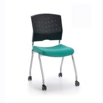 바퀴의자 회의용 플러키 팔유(사출-쿠션) 483-PS2116, 쿠팡 블랙