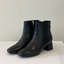 (255-270mm) 빅사이즈 앵클부츠 시크한 무드의 스퀘어코 미들굽 부츠 5.5cm