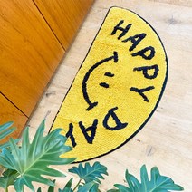 해피데이 스마일 옐로 반달 발매트