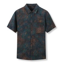 새틴 봄 블라우스 봄여름 남성 루즈핏 셔츠 모의 목 실크 뽕나무 중국 전통 당나라 정장