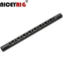 카메라 케이지 마운트 촬영 호환 niceyrig dslr 리그 15mm 치즈 막대 브래킷 14quot 38quot m12 나사 구멍 숄더 로드 15mm 로드 시스템 레일 길이