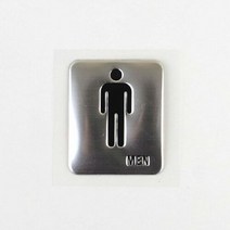 남자 사각 돔사인 X3개 미니 실버 표지판 입체 알림판, 쿠팡 본상품선택, 쿠팡 본상품선택