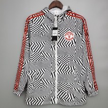 21-22 맨체스터유나이티드 윈드브레이커 Windbreaker M-U Black and White Stripes