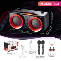 오디오스피커 스피커부품 Sd307 가라오케 스피커 블루투스 듀얼 무선 마이크 가족 홈 에코 시스템 핸드 노, 빨간색, 나는 플러그