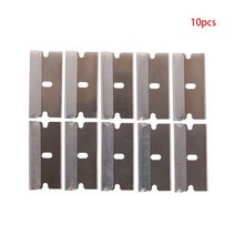 카샴푸 프리워시 세차 폼랜스 1/10개 Car Window Glass Sticker Clean Razor Scraper Ceramic Blade 틴트 Vinyl Wrap Glue, 10pcs metal blade