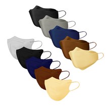 [A3] NEW 컬러5종세트 대형 특대형 얼큰이마스크 50매/100매 (국내생산/국산필터), 3D입체5종(소형)100매