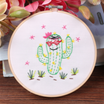 프랑스자수 DIY 패키지, 06 선인장 15cm, 1개