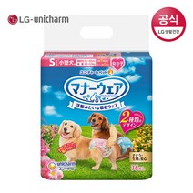 LG유니참 매너웨어 반려견 여아용 기저귀 S 36P, 상세설명 참조, 없음