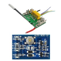 Huante BL1830 리튬 이온 배터리 PCB 충전 보호 회로 기판 Makita 18V BL1815 BL1860 BL1890용 LED 라이트 보드 포함, 임의의 색상