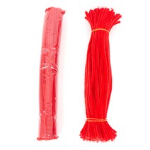 대용량 털 철사 모루 공예용 공예 빨간색 100개 세트 모루끈 와이어 굵은 꾸미기 재료 공예품 미술 만들기 부자재