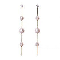 2021 새로운 925 실버 바늘 한국 동대문 진주 귀걸이 술 우아한 색상 유지 귀걸이 여성용 귀걸이, 롱 화이트