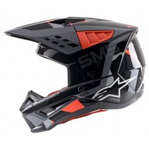 알파인스타S-M5 ROVER DIRT OFFROAD 오토바이 MX ATV 헬멧, Anthracite/Fluorescent Red/Cam, X-Large