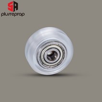 3D프린터부품 3D 프린터 플라스틱 휠 POM 빅 모델 패시브 라운드 아이들러 풀리 기어 CNC Openbuilds V-슬, 04 Clear-with bearing_01 1pcs