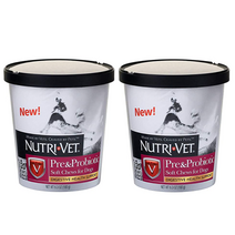 뉴트리벳 뉴트리베트 프리 프로바이오틱 강아지 유산균 240츄/120츄 1+1 Nutri-Vet Pre and Probiotic Soft Chews for Dogs