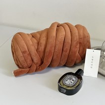 벨벳 자이언트얀 실 500g 가방만들기 자이언트얀실 망고실 벨벳얀 도평리새댁, 오렌지브라운