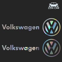 찐카 폭스바겐 Volkswagen 로고 차량용 데칼스티커 ZCG-18, 블랙