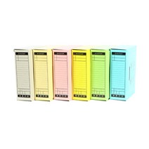 희망 문서보관함 A4 [HE017] / 서류함 서류박스 문서 서류 보관함 보관박스 보관 상자 합지 박스 종이 화일 파일 사무용품 (6컬러-하늘/노랑/분홍/연두/회색/미색), 하늘 5개입