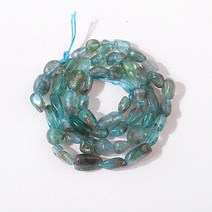 [5480-17]원석 못난이옥 약6x8mm 천연석 연블루아파타이트 반줄(약19cm)