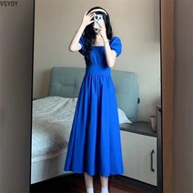 VSYOY 학원 스퀘어넥 쉬폰 원피스