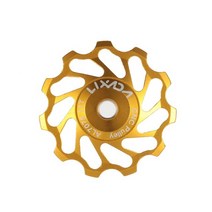 자전거 변속장치 기어 변속기 lixada mtb road bike 세라믹 풀리 7075 알루미늄 합금 리어 디레일러 11t13t 가이드 사이클링 세라믹 베어링 자키 휠, 11t 금