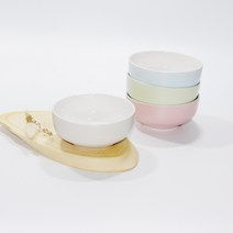 한국도자기 칼라웨어 대접 1p 4color 13cm 국그릇, 아이보리