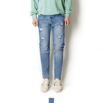 남자 남성 찢청 찢어진 크롭진 빈티지 컷팅 컷팅 데미지 슬림핏 연청 스판 청바지