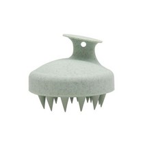 환경 친화적 인 밀짚 실리콘 샴푸 브러시 헤드 바디 두피 마사지 빗 가정용 목욕 스파 청소 관리 도구, [01] Green
