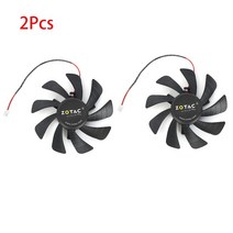 컴퓨터 85mm T129215SH 2 핀 GTX1060 쿨러 팬 Zotac GeForce GTX 1050 1050Ti Mini 1650 OC GDDR6 비디오 카드 교체, [02] Fan 2Pcs