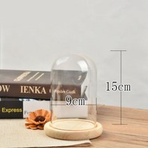 키득키득 11 원목받침 반구유리돔 용기 9cm×15cm