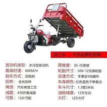 삼륜 오토바이 스쿠터 농업용 덤프 화물 적재, 덤프트럭 175 수냉 1.3 곱하기 2