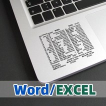 PC 노트북 데스크톱 단축키 스티커 애플 맥 크롬북 윈도우 포토샵용 참조 키보드 접착, 01 Word_01 1PCS